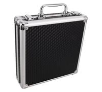 NULYLU Pool Ball Carrying Case Billiard Balls Storage Box Black Aluminum and Plastic with Cushioned Padding Sturdy Handle Storage