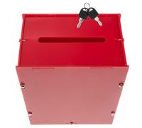 NULYLU Portable Acrylic Ballot Box with Lock for Secure Voting and Donations Featuring Smooth Edges and Bright Red Design, Practical Use for Elections and Fundraising
