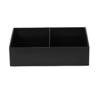 NULYLU Portable Black Seasoning Packet Organizer with 2-compartment Pp Storage Box for Candy and Snacks, for Coffee Bar and Milk Tea Store Desktop Use