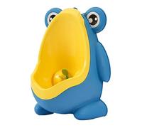 NULYLU Portable Boys Urinal Potty Training Toilet with Cartoon Frog Design, Wall-Mounted Boy Pee Training Tool in Blue with Green Airplane, Suitable for Home Use Random Style