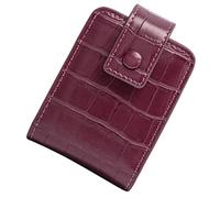 NULYLU Portable Cosmetic Bag with Mirror for Women Mini Makeup Pouch Leather Lipstick Holder Small Travel Toiletry Organizer for Daily Use and On-The-Go