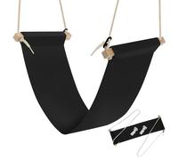 NULYLU Portable Cotton-Polyester Office Desk Foot Hammock with Hooks 65x17cm, Under Desk Footrest for Home and Office Ergonomic Foot Support