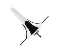 NULYLU Portable Foldable Trumpet Holder Stand Rotating Screw Design with 3 Metal Leg Base and Detachable Bracket White Metal and Plastic Material for Wind Instrument Support for Music
