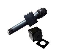 NULYLU Portable Microphone Boom Stand Interview Square Cube Logo Flag Station Sa100