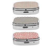 NULYLU Portable Pill Case Suitable for Business Trip 3pcs with 2 Compartments Made of Zinc Alloy Moisture-Proof and Portable Medicine Box and Can Be Placed in Coat Pocket