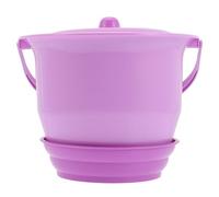 NULYLU Portable Purple Chamber Pot with Handle, Plastic Material, Stylish Design and Easy to Store, Practical Potty Training Toilet and Unisex Random Color