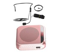 NULYLU Portable Rechargeable Voice Amplifier with Wireless Microphone and LED Display, Plastic Material, Long Battery Life, for Public Speaking and Speeches, for Teachers and Tour Guides
