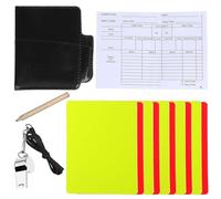 NULYLU Portable Referee Kit and Daily Training Courses for Sports Events with Red and Yellow Cards, Pvc and Abs Material, Easy to Use Whistle and Score Sheet Wallet