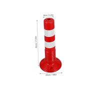 NULYLU Portable Reflective Safety Bollard Post for Driveway and Vehicle Protection, White Pu Plastic Material with High-visibility Reflection, for Schools and Parking Barrier