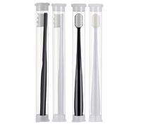 NULYLU Practical Toothbrush Set to Clean Teeth Completely and Protect Oral Tissue 4pcs with Ultra Soft Nano Bristles Abs Material Manual Toothbrushes for Adults for Travel and Daily
