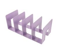NULYLU Purple Simple Plastic Bookends Desktop Book Rack Independent Bookshelf for Classification and Storage Suitable for Dormitories and Libraries