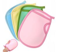 NULYLU Pva Soft Shower Mitts 4pcs Bath Gloves for Body Cleaning Exfoliating and Rich Bubble Creation Suitable for Shower and Travel Use