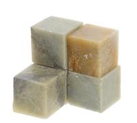 NULYLU Qingtian Stone Seal 5Pcs Square for Calligraphy Practice and Name Engraving with Blank Stone for Chinese Stamp Carving