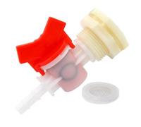NULYLU Rabbit Waterer Barb Ball Valve Connector Kit with Washer and Filter, Crack-resistant Plastic Spigot for 5/16" Hose, Reliable Replacement for Small Animal Watering Systems and Rain
