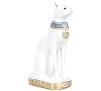 NULYLU Realistic Egyptian Cat Figurine Decorative Plastic Cat Statue with Accurate Modeling, Synthetic Resin Material, for Christmas and Party Home Décor Accents