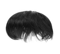 NULYLU Realistic Short Hair Men Wig Bald Spot Covering Human Hair Topper Easy Attach Male Hairpiece Stylish for Men Party Wedding Performance