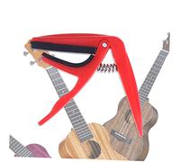 NULYLU Red Zinc Alloy Ukulele Capo for Classical Guitar and Ukulele, Easy Repositioning and Protects Strings, Suitable for Beginner and Experienced Players, Guitar Accessory