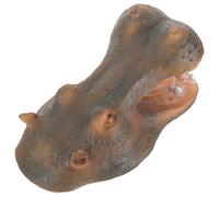 NULYLU Resin Floating Hippo Head Statue for Outdoor Pond Garden Decor | Lightweight Head Shaped Design, Realistic Adorable Style, Photo Prop Use, Animal Figurine for Ponds