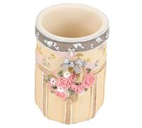 NULYLU Resin Makeup Brush Bucket and Pen Holder Organizer for Desk Creative for Stationery and Beauty Tools for Students and Teachers
