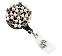 NULYLU Retractable Not Badge with Clip Beautiful Alloy Design Easy to Fall for Students and Teachers for Office and School Use