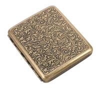 NULYLU Retro Cigarette Box Metal Portable Cigarette Carrying Case for Travel Outdoor Use