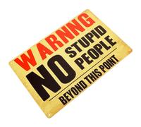 NULYLU Retro Style Iron Warning Signs Visible from A Distance Easy to See Outdoor Garden Caution Sign for Backyard