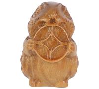 NULYLU Retro Wooden Rabbit Keychain Charm Pendant Delicate Craft Accessory Design, Plastic Material for DIY Decoration and Easter Bunny Figurine Hanging Ornament