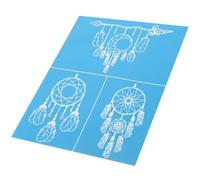 NULYLU Reusable Adhesive Gauze Screen Printing Stencil 1 Sheet for Painting and Art Projects with Delicate Pattern Design, Portable DIY Mesh Transfer to Exercise Hands-on Skills