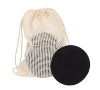 NULYLU Reusable Breathable and Absorbent Makeup Remover Pads Bamboo Fiber Black 16pcs Face Cleaning Tools for Gentle Daily Skincare