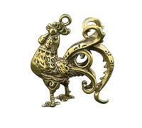 NULYLU Rooster DIY Keychain Pendant in Brass with Retro Style Creative DIY Pendant Sturdy Brass Material that Does Not Fade or Change Colour for Handmade Crafts and Gifts