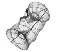 NULYLU Round Spring Cage Fishing Net Durable Crab Fish Trap with Closure Portable Collapsible Minnow Crawfish Lobster Shrimp Catching Tool