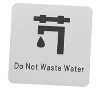 NULYLU Save Water Warning Sign Wall Mounted Water Saving Sticker Bathroom Notice Caution Poster for Toilet and Washroom Use