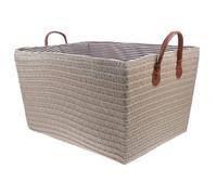 NULYLU Seagrass Storage Basket for Home Organization Capacity Woven Baskets Rope Handles Versatile Bins for Laundry Toys Snacks Elegant Faux Rattan Design