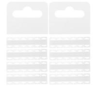 NULYLU Self Adhesive Hanging Tabs Hooks 100Pcs PVC Craftsmanship with Easy Peel for Store Shelves and Visual Merchandising