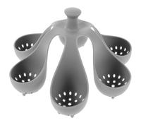 NULYLU Silicone Egg Steaming Rack with 6 Holes for Boiled Egg Cooker and Cooking Fruits, Portable Steam Rack for Pot Suitable for Home and Kitchen Use