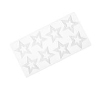 NULYLU Silicone Star Mold for Baking Efficient Food-Friendly Five-Star Shape Chocolate Candy Mold White Silicone Tray Mould for Cake Baking and Candy Making