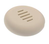 NULYLU Silicone Travel Makeup Sponge Holder Small Compact Powder Puff Case Protective Easy to Carry Beige Makeup Puff Box for Outdoor Trip Use