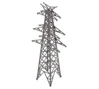 NULYLU Simulation Electric Tower 1:100 Scale Black 18.8Cm with Model Village Accessories for Architectural Town Building Scenes