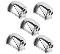 NULYLU Single-end Snare Drum Lug Ear Claw Hooks 5 Pcs Silver Metal Replacement Parts Strong Hold for Snare Drum and Accessories