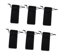 NULYLU Small Pouch Storage Pouch for Lipstick and Lip Gloss - 6Pcs Double-Sided Lint Lightweight Dustproof Drawstring Bag for Outdoor Travel Office Use