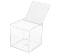 NULYLU Square Candy Box with Lid Plastic Storage Container for Birthdays and Bake, Elegant Simple Design Party Favor Cube Box