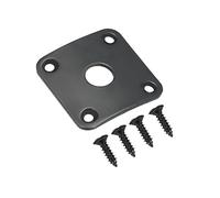 NULYLU Square Curved Socket Plate Electric Guitar Jack Plate for Guitar Washer Mono Jack