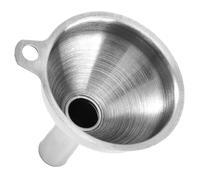 NULYLU Stainless Steel Mini Funnel Small Size Portable Kitchen Gadget for Liquid Transfer with Hanging Hook Household Wine and Oil Canning Funnel