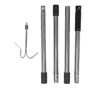 NULYLU Stainless Steel Telescopic Chicken Leg Hook with Thickened Metal Poultry Catching Tool for Small Farm Animals Outdoor Use