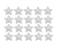 NULYLU Star Pattern Patch 100Pcs Silver Cloth Applique DIY Holiday Craft Accessories for Christmas Decoration