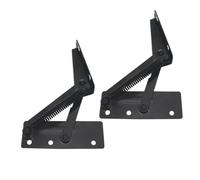 NULYLU Steel Triangular Spring Hinges Black 2pcs Easy and Fast Folding with Slow Automatic Going Down Feature Sofa Replacement Parts for Sofa and Storage Box for Home