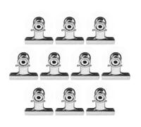 NULYLU Suction Cup Clips Clamp Sign Holders 10pcs Round PVC and Iron with Strong Suction and Reusable Design for Glass, Mirrors in Kitchens, Bathrooms, Fridges and Offices