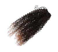 NULYLU Synthetic Curly Drawstring Ponytail Extension with Mini Curls for Short Hair Lightweight Faux Hairpiece with Realistic Texture Comfortable Clip-in Styling Accessory for Festivals