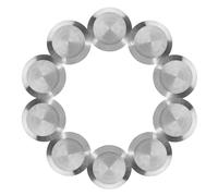 NULYLU Tactile Paving Studs Stainless Steel 10Pcs for Safety Walkways Airports Visually Impaired Guidance Easy Fixing Anti-Slip Design