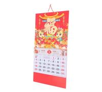 NULYLU Tearable Lunar Calendar Chinese Traditional Style Horse Year Wall Hanging with Multi Country Holidays Bright Color Yearly Planner for Family Office and Business Decor